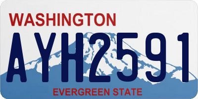 WA license plate AYH2591