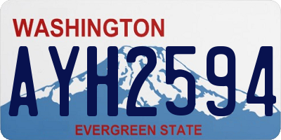 WA license plate AYH2594