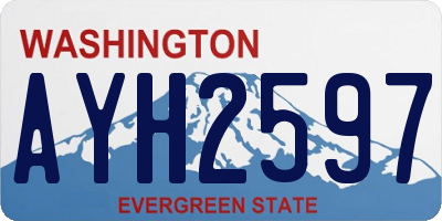 WA license plate AYH2597