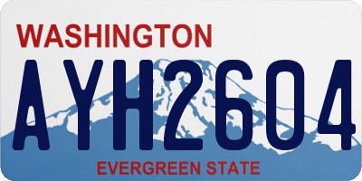 WA license plate AYH2604