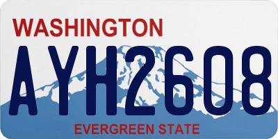 WA license plate AYH2608