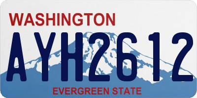 WA license plate AYH2612