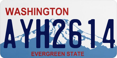 WA license plate AYH2614