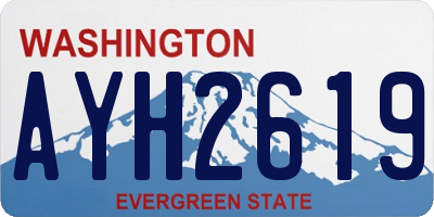 WA license plate AYH2619