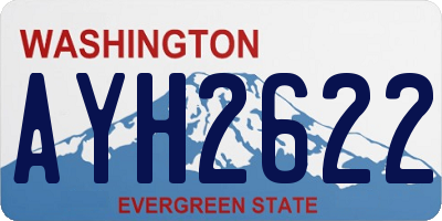 WA license plate AYH2622