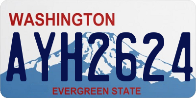 WA license plate AYH2624