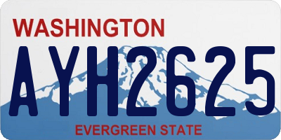 WA license plate AYH2625