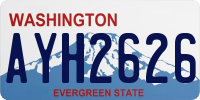 WA license plate AYH2626