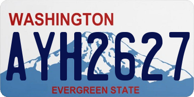 WA license plate AYH2627