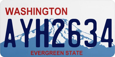 WA license plate AYH2634