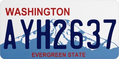 WA license plate AYH2637