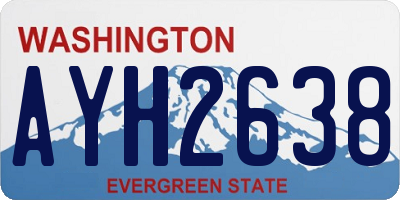 WA license plate AYH2638