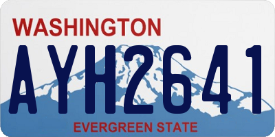 WA license plate AYH2641