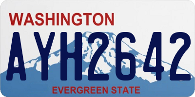 WA license plate AYH2642