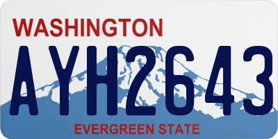 WA license plate AYH2643