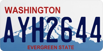 WA license plate AYH2644