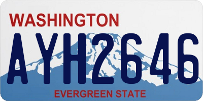 WA license plate AYH2646