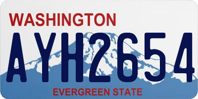 WA license plate AYH2654