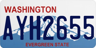 WA license plate AYH2655