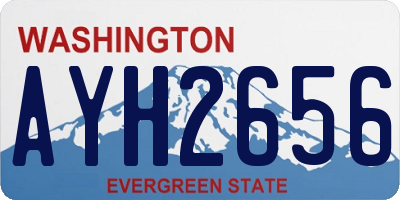WA license plate AYH2656