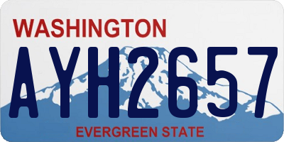 WA license plate AYH2657