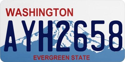 WA license plate AYH2658