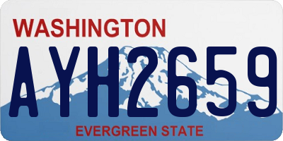 WA license plate AYH2659