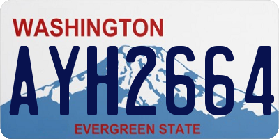 WA license plate AYH2664