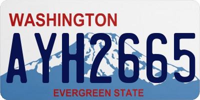 WA license plate AYH2665