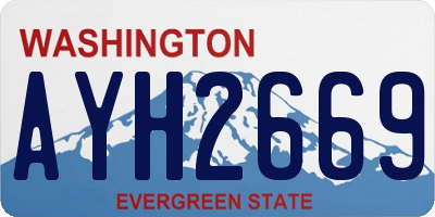 WA license plate AYH2669