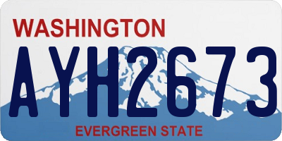 WA license plate AYH2673