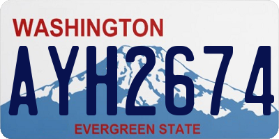 WA license plate AYH2674