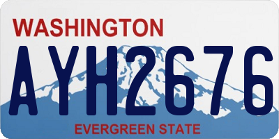 WA license plate AYH2676