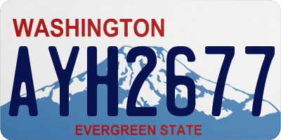 WA license plate AYH2677