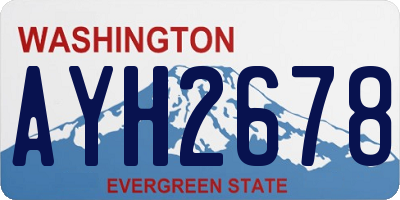 WA license plate AYH2678