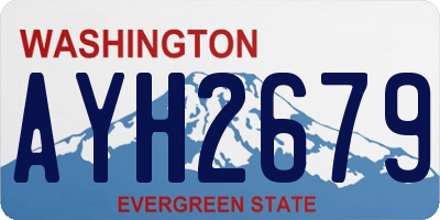 WA license plate AYH2679