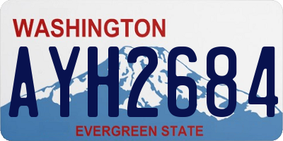 WA license plate AYH2684