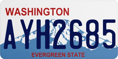 WA license plate AYH2685