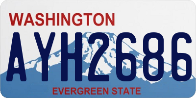 WA license plate AYH2686