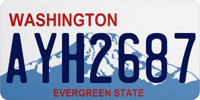 WA license plate AYH2687
