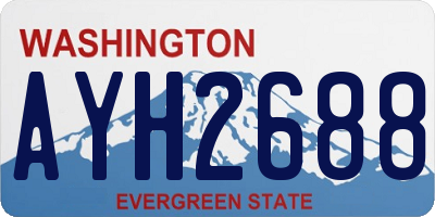 WA license plate AYH2688