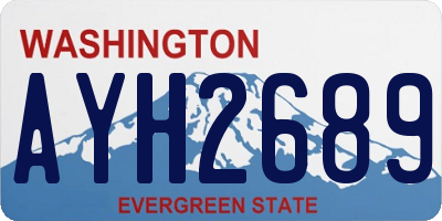 WA license plate AYH2689