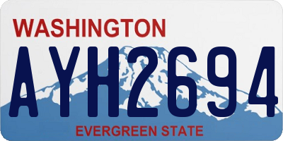 WA license plate AYH2694