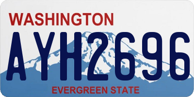 WA license plate AYH2696