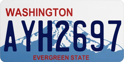 WA license plate AYH2697