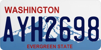 WA license plate AYH2698
