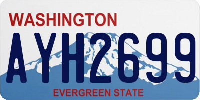 WA license plate AYH2699