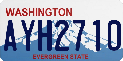 WA license plate AYH2710