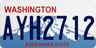 WA license plate AYH2712