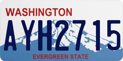 WA license plate AYH2715